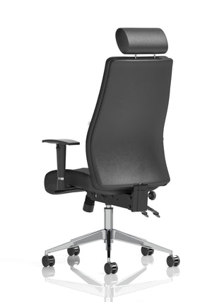 Onyx Ergo Posture Chair Black Fabric Without Headrest With Arms Image 15