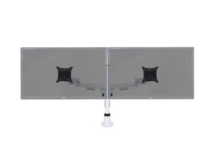 Orion Double Flat Screen Monitor Arms Silver