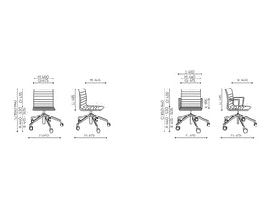 Orte Meeting Room Mobile Chair Dimensions