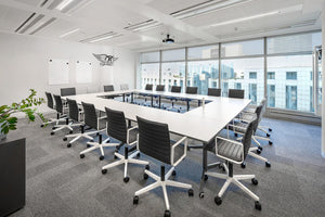 Orte Meeting Room Office Chair with Table in Meeting Room Setting
