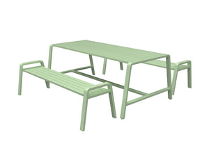 Osti Canteen Indoor And Outdoor Table And Bench In Light Green