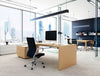 Ostin Executive Office Desk Maple Color With Mac Pc