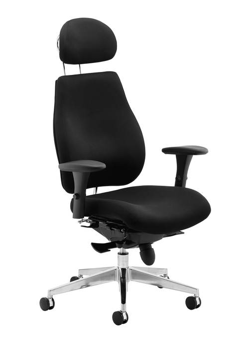 Chiro Plus Ergo Posture Chair Black With Arms