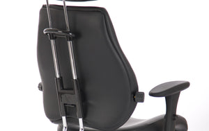 Chiro Plus Ultimate Black Leather With Arms With Headrest Image 18