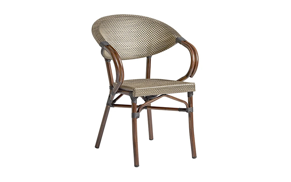 Panda Armchair Black And Gold Weave