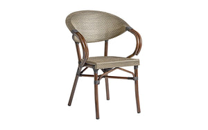 Panda Armchair Black And Gold Weave