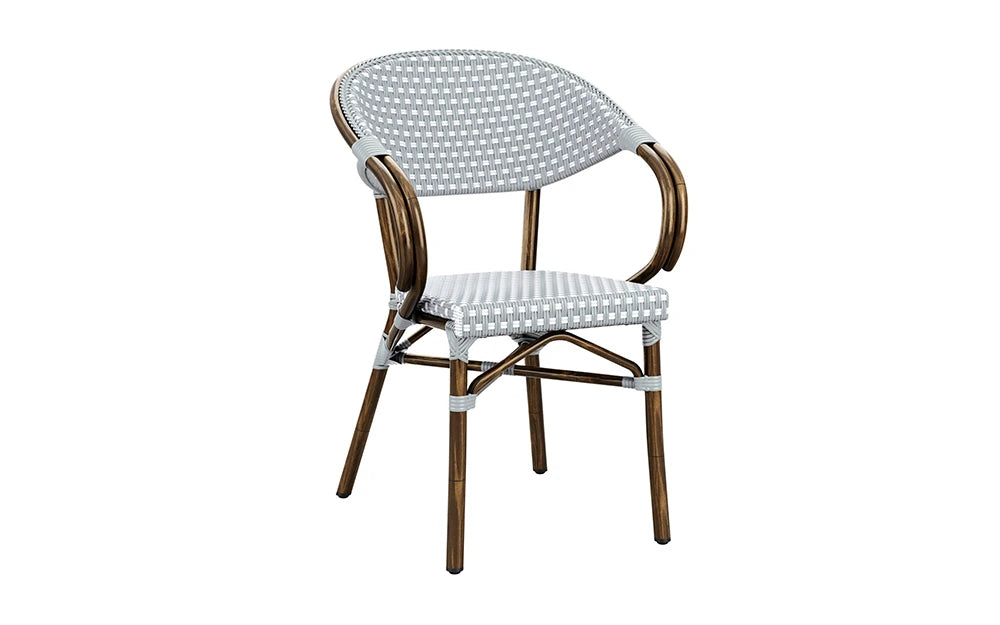 Panda Armchair Pacific Blue White Weave