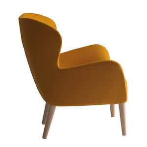Pause Lounge Armchair With Wooden Frame 4