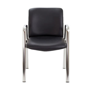 Pavilion Armchair Black PU Chrome 2