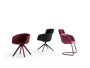 Paxt Aluminium Tub Chair in 5 Star Base with Castors 5