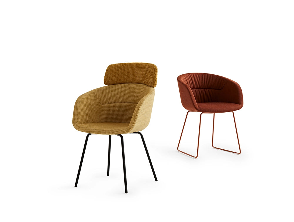 Paxt Aluminium Tub Chair in 5 Star Base with Castors 6