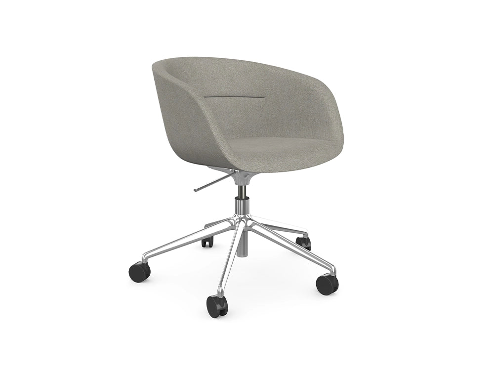 Paxt Aluminium Tub Chair in 5 Star Base with Castors