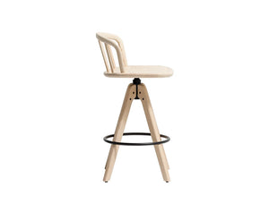 Pedrali Nym Wooden Stool With Footrest 2