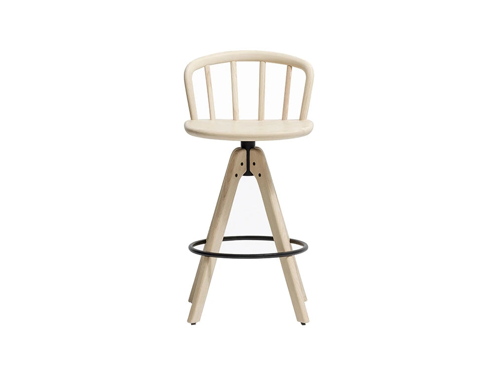 Pedrali Nym Wooden Stool With Footrest