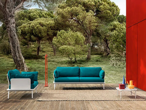 Pedrali Reva Twist Lounge Outdoor Armchair 8 In Outdoor Venue With Sofa