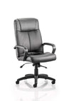 Plaza Executive Chair Black Soft Bonded Leather With Arms EX000052 1