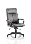 Plaza Executive Chair Black Soft Bonded Leather With Arms EX000052 2