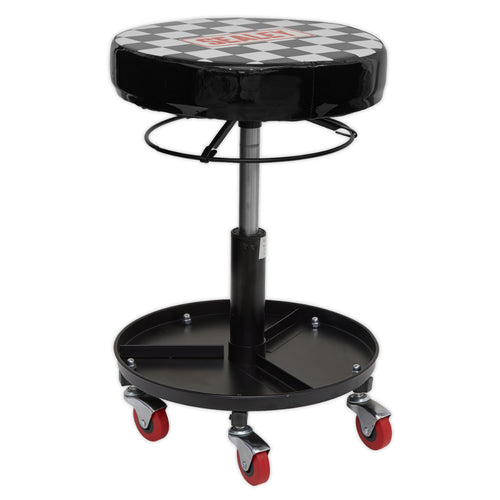 Pneumatic Mechanic Seat with Ø380mm Padded Cushion