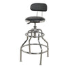 Pneumatic Workshop Stool with Adjustable Height Swivel Seat and Back Rest SCR14 2
