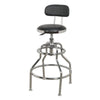 Pneumatic Workshop Stool with Adjustable Height Swivel Seat and Back Rest SCR14 2