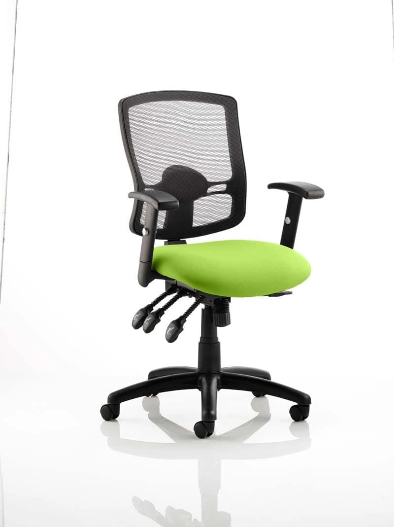 Portland Iii High Mesh Back Task Operator Office Chair With Arms KCUP0489 1