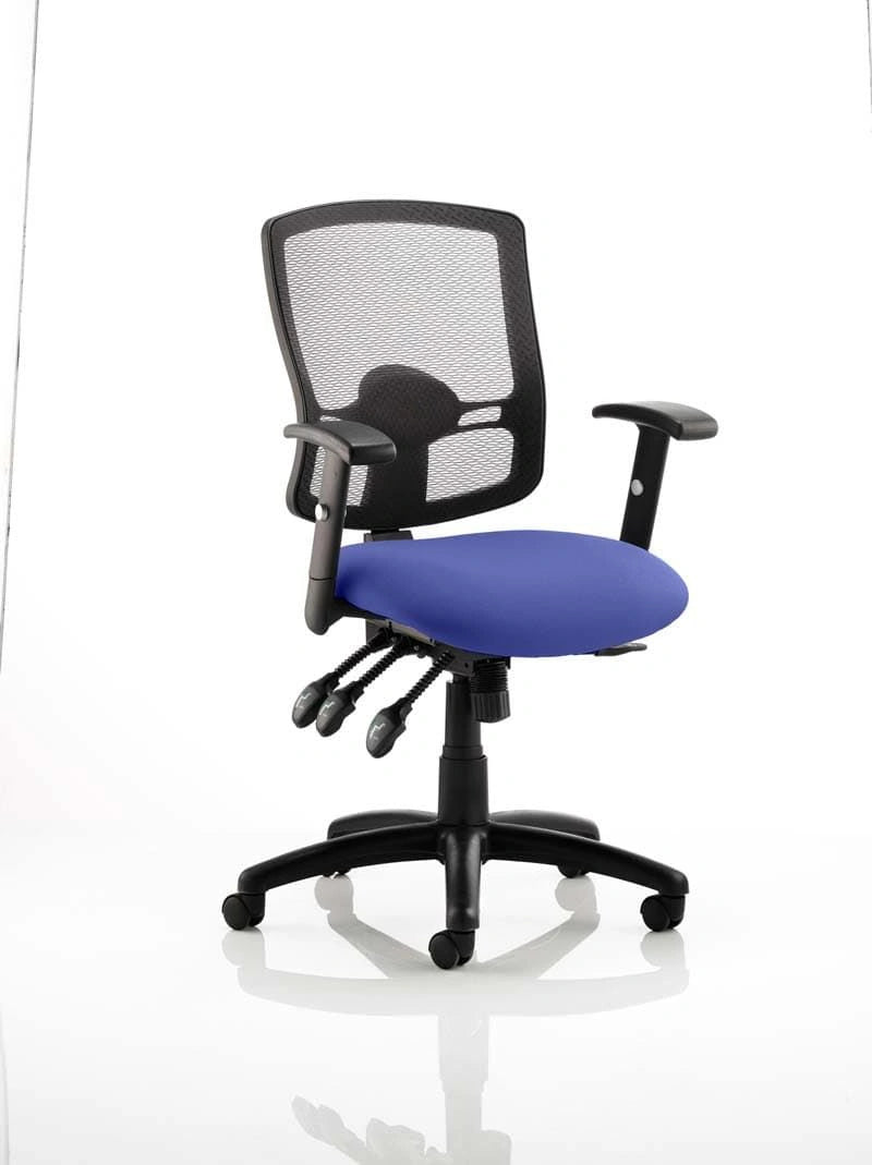 Portland Iii High Mesh Back Task Operator Office Chair With Arms KCUP0491 1