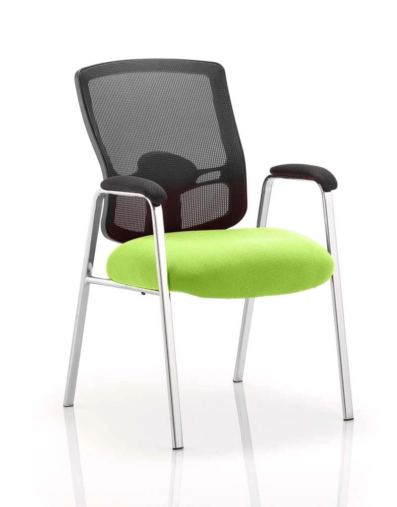 Portland Medium Mesh Back Straight Leg Visitor Chair With Arms KCUP0450 1