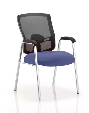 Portland Medium Mesh Back Straight Leg Visitor Chair With Arms KCUP0451 1