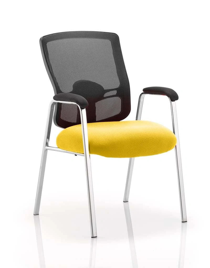 Portland Medium Mesh Back Straight Leg Visitor Chair With Arms KCUP0453 1