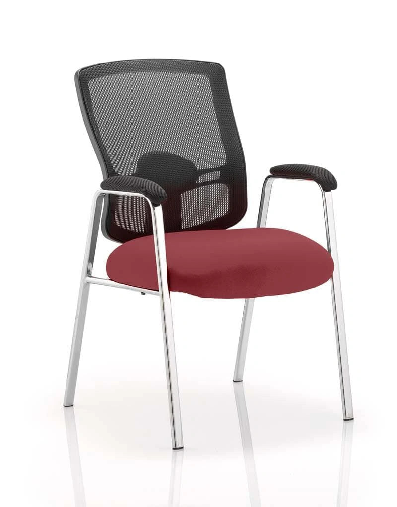 Portland Medium Mesh Back Straight Leg Visitor Chair With Arms KCUP0454 2