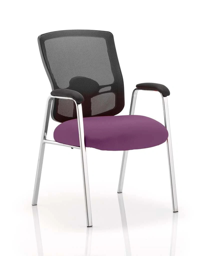 Portland Medium Mesh Back Straight Leg Visitor Chair With Arms KCUP0456 2