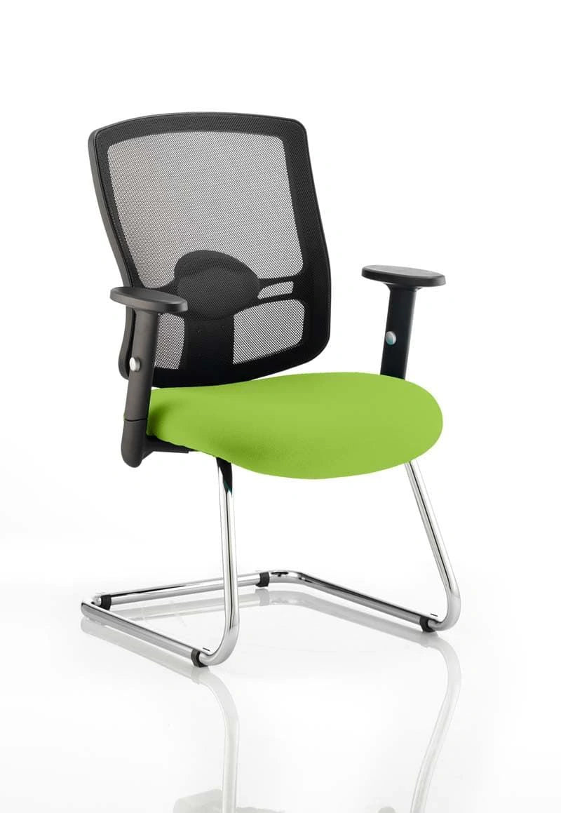 Portland Mesh Back Cantilever Visitor Chair With Arms KCUP0466 1