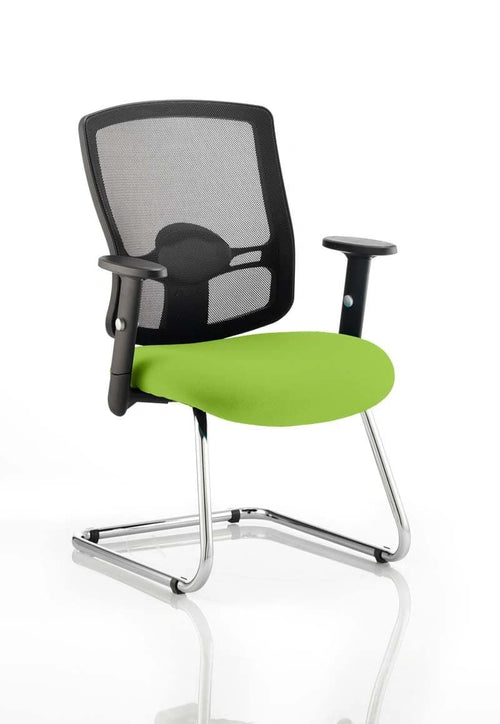 Portland Mesh Back Cantilever Visitor Chair With Arms EX000136 1