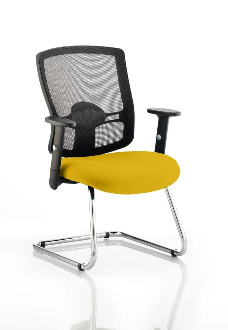 Portland Mesh Back Cantilever Visitor Chair With Arms KCUP0469 1