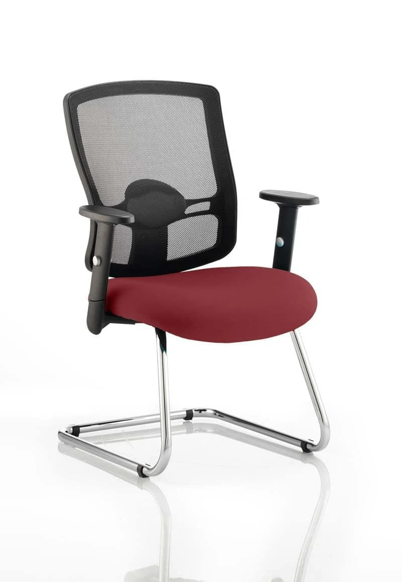 Portland Mesh Back Cantilever Visitor Chair With Arms KCUP0470 1