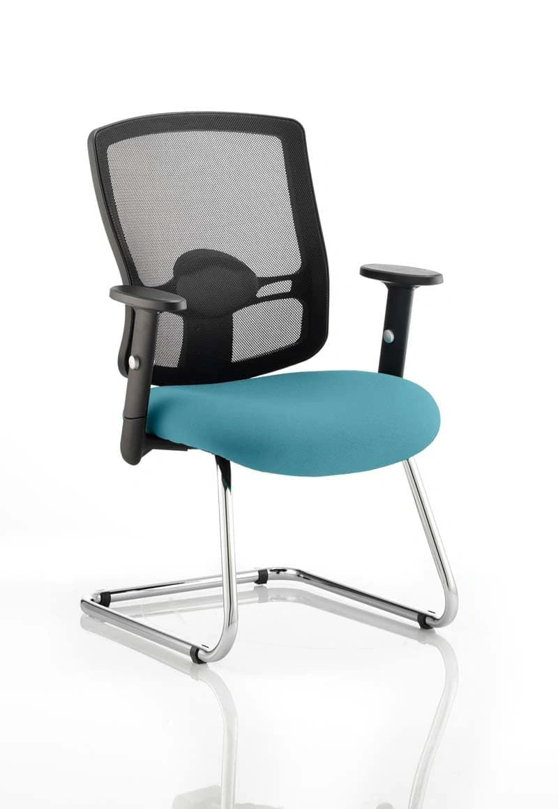 Portland Mesh Back Cantilever Visitor Chair With Arms KCUP0471 1