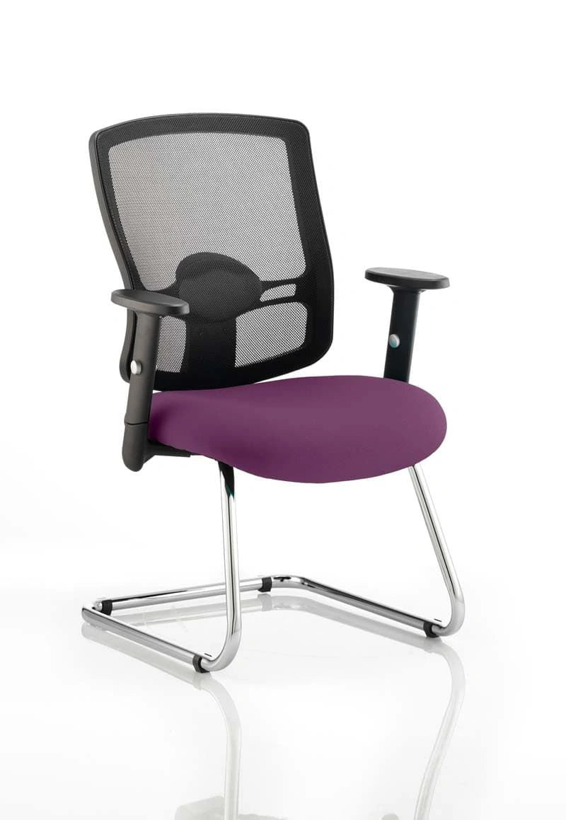Portland Mesh Back Cantilever Visitor Chair With Arms KCUP0472 1