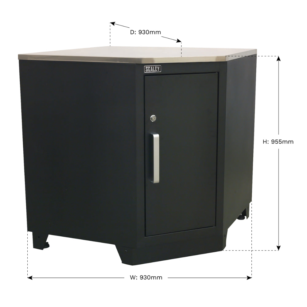 Premier Heavy-Duty Modular Corner Floor Cabinet 930mm APMS15 6