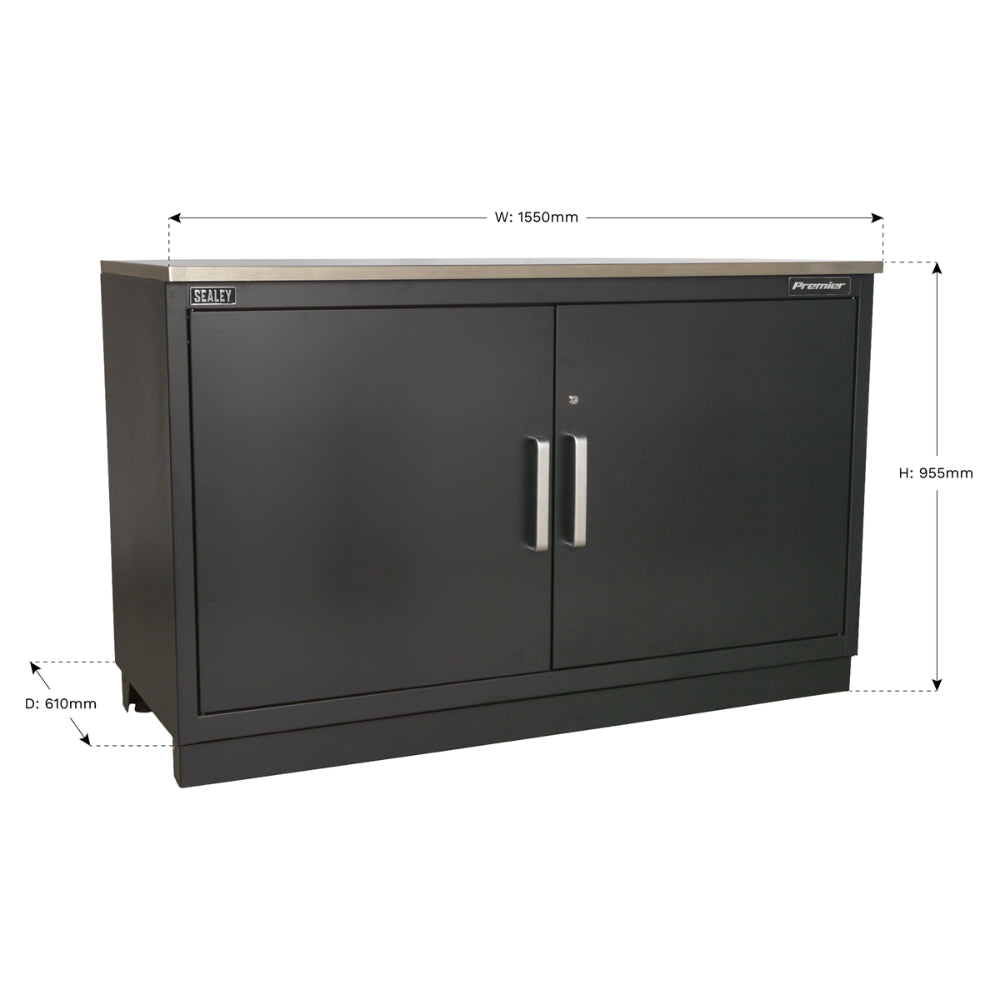 Premier Heavy-Duty Modular Floor Cabinet 2 Door 1550mm APMS02 5