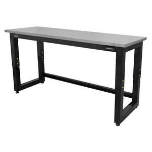Premier Heavy-Duty Steel Adjustable Workbench with Stainless Steel Worktop 1830mm APMS23 3
