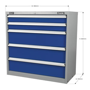 Premier Industrial Cabinet 5 Drawer API9005 8