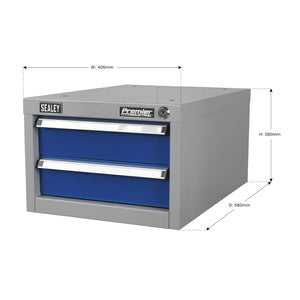 Premier Industrial Double Drawer Unit for API Series Workbenches API15 8