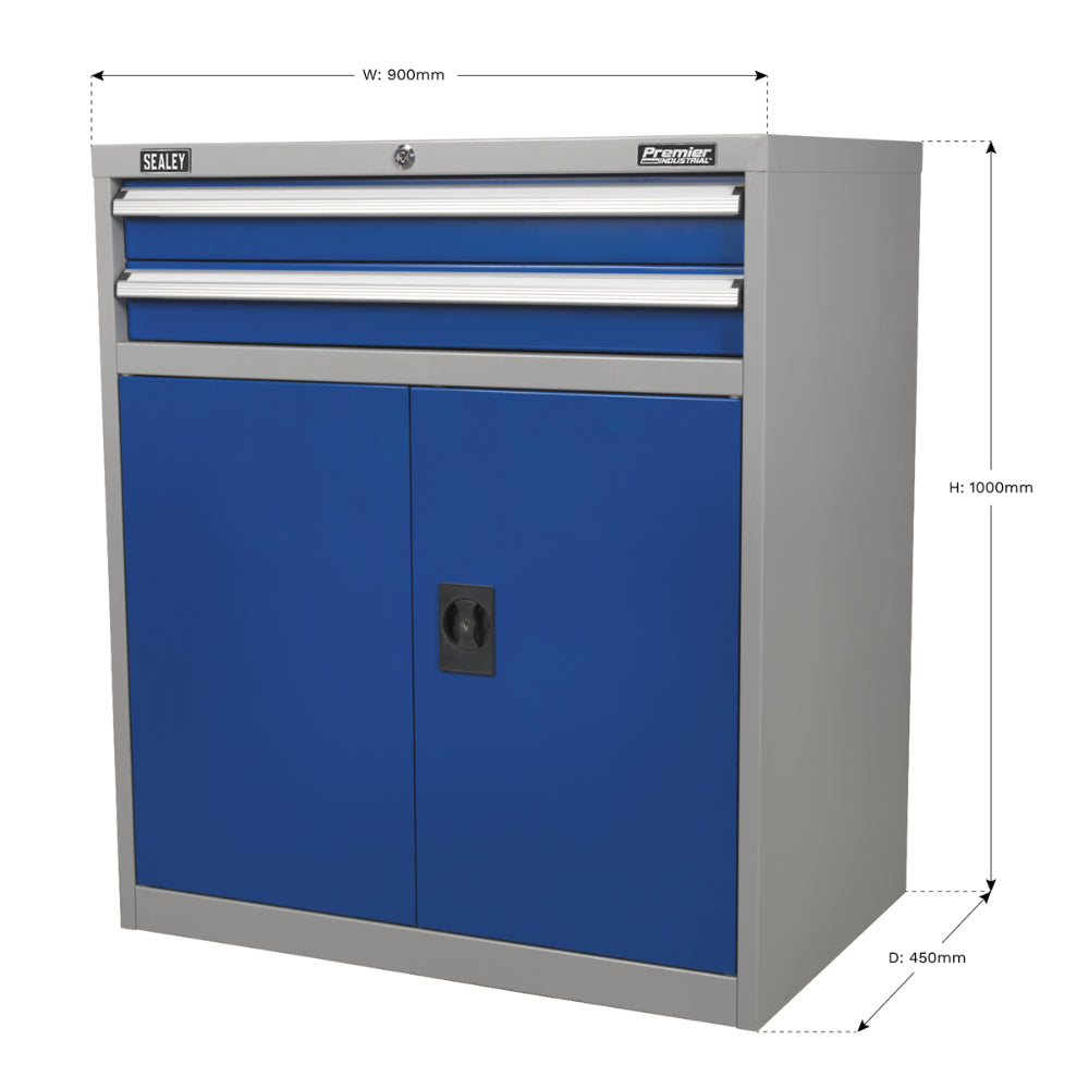 Premier Industrial Industrial Cabinet with 2 Drawers and 1 Shelf API8810 11
