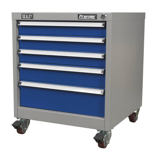 Premier Industrial Mobile Industrial Cabinet 5 Drawer