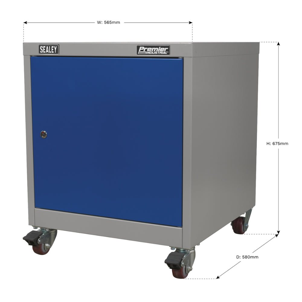 Premier Industrial Mobile Industrial Cabinet with 1 Shelf API5659 10