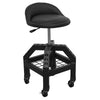 Premier Industrial Pneumatic Creeper Stool with Adjustable Height Swivel Seat & Back Rest - Square Bar