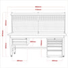Premier Industrial Steel Workbench 1.8m API1800 4