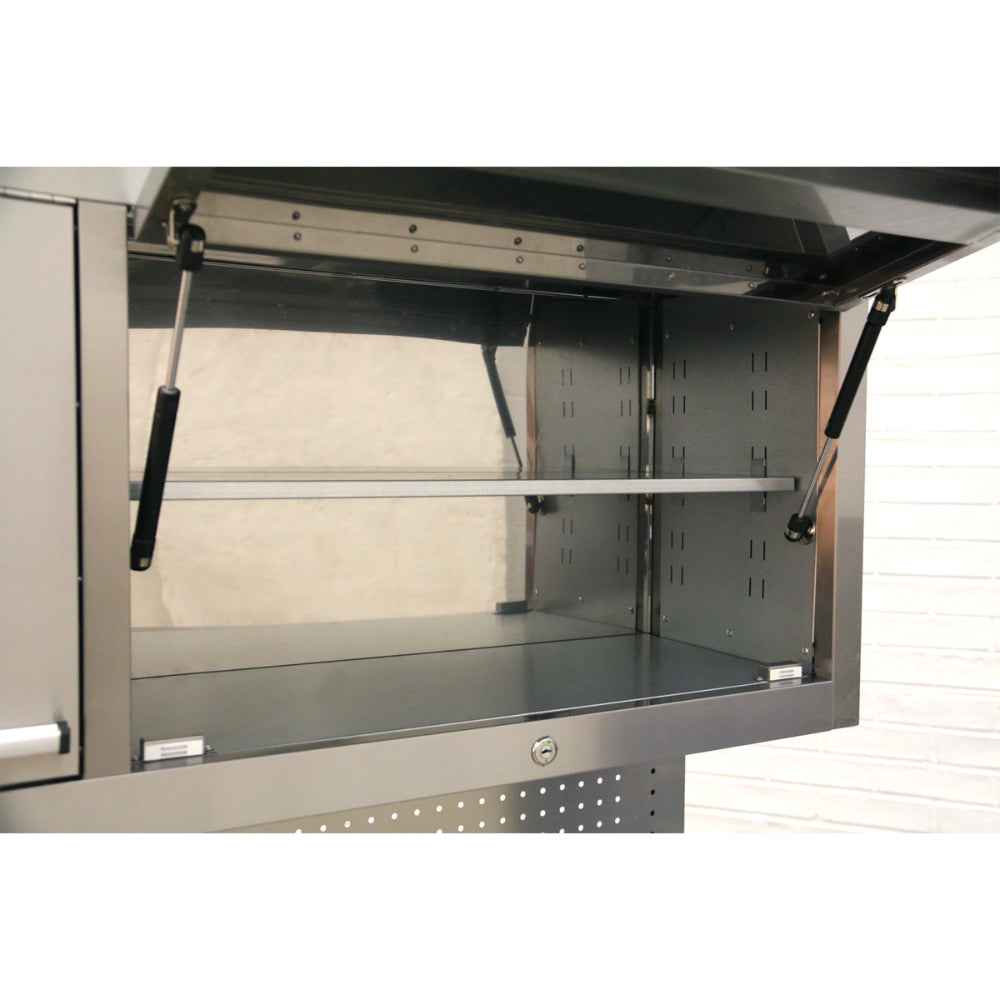 Premier Mobile Stainless Steel Tool Cabinet 10 Drawer with Backboard and 2 Wall Cupboards AP5520SS 3