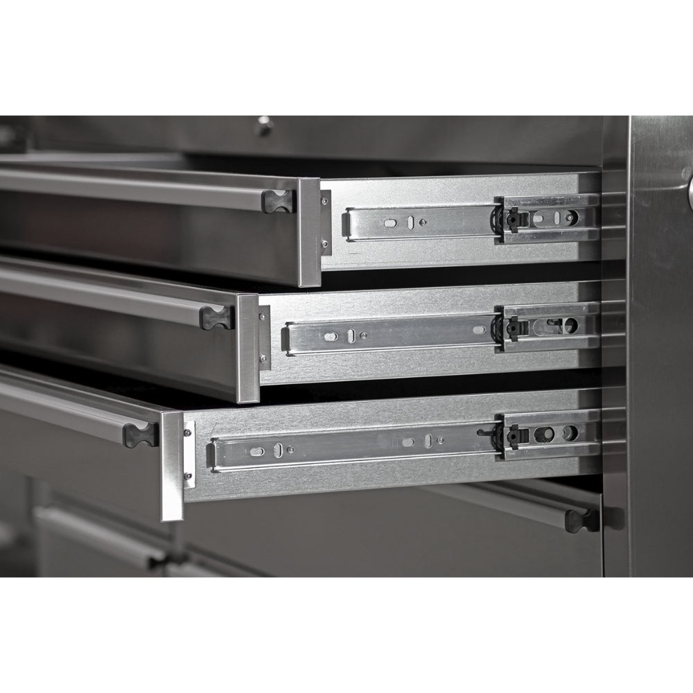 Premier Mobile Stainless Steel Tool Cabinet and Cupboard 10 Drawer AP7210SS 5