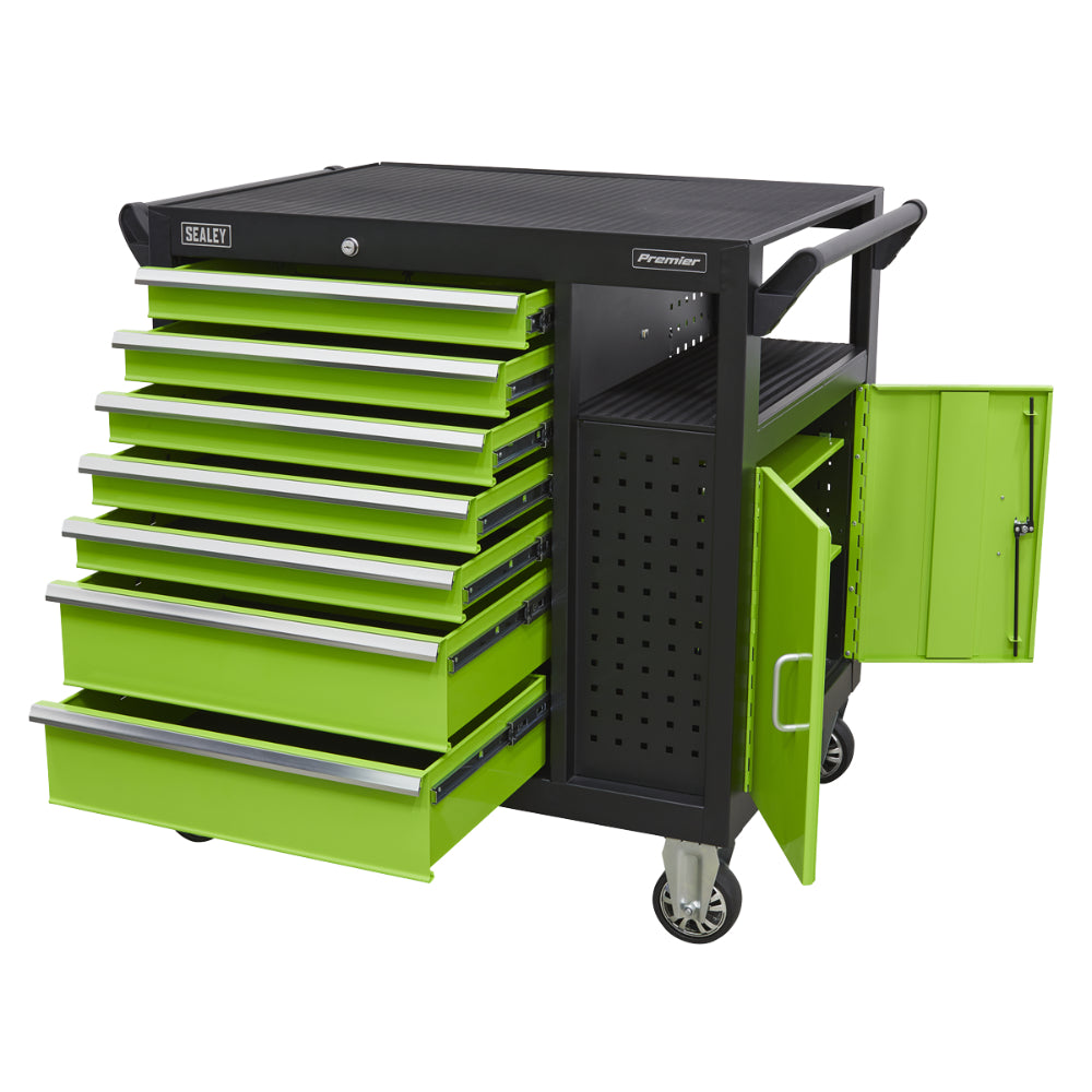 Premier Mobile Workstation with 7 Drawers and Cupboard 920mm AP36MWS 4